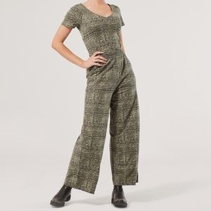 PACT Mink Grey Dye Back Detail Jumpsuit with pockets